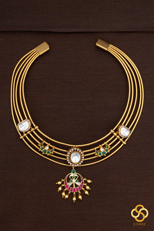 Hasli set - Kundan and chandbali mogappu