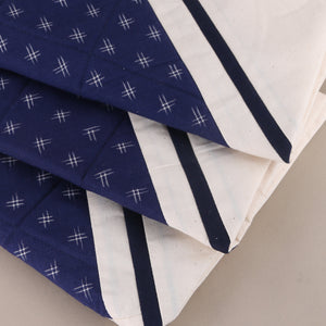 Ikat Cushion covers - Set of 2 - Indigo blue stars