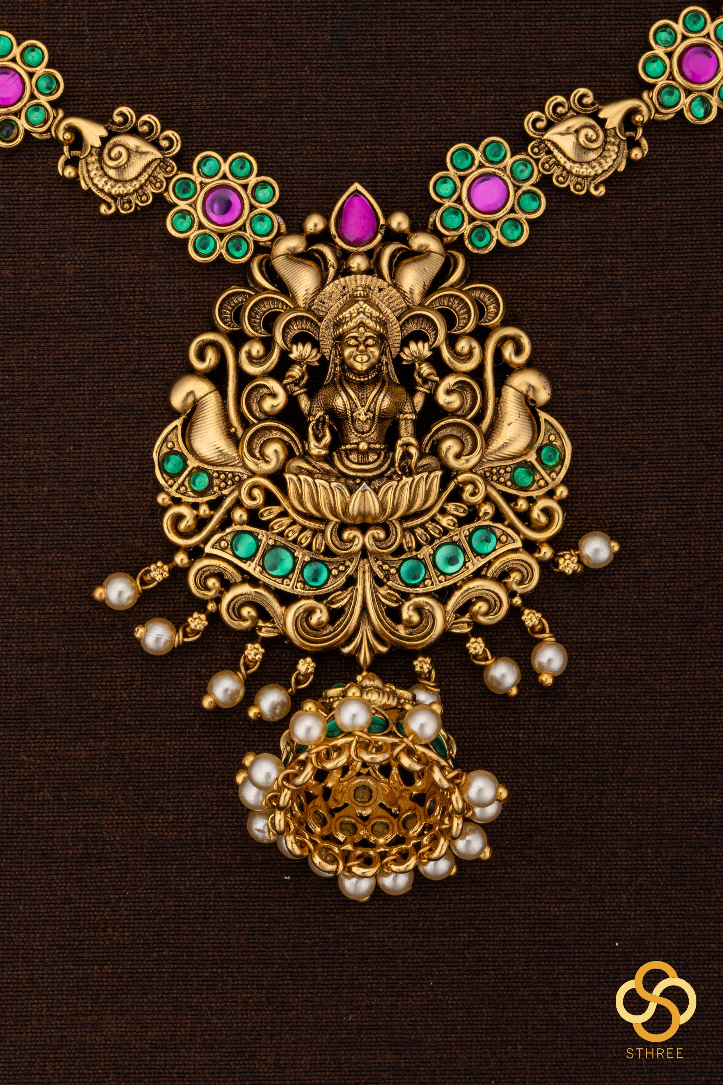 Jhumka Necklace with Pearls