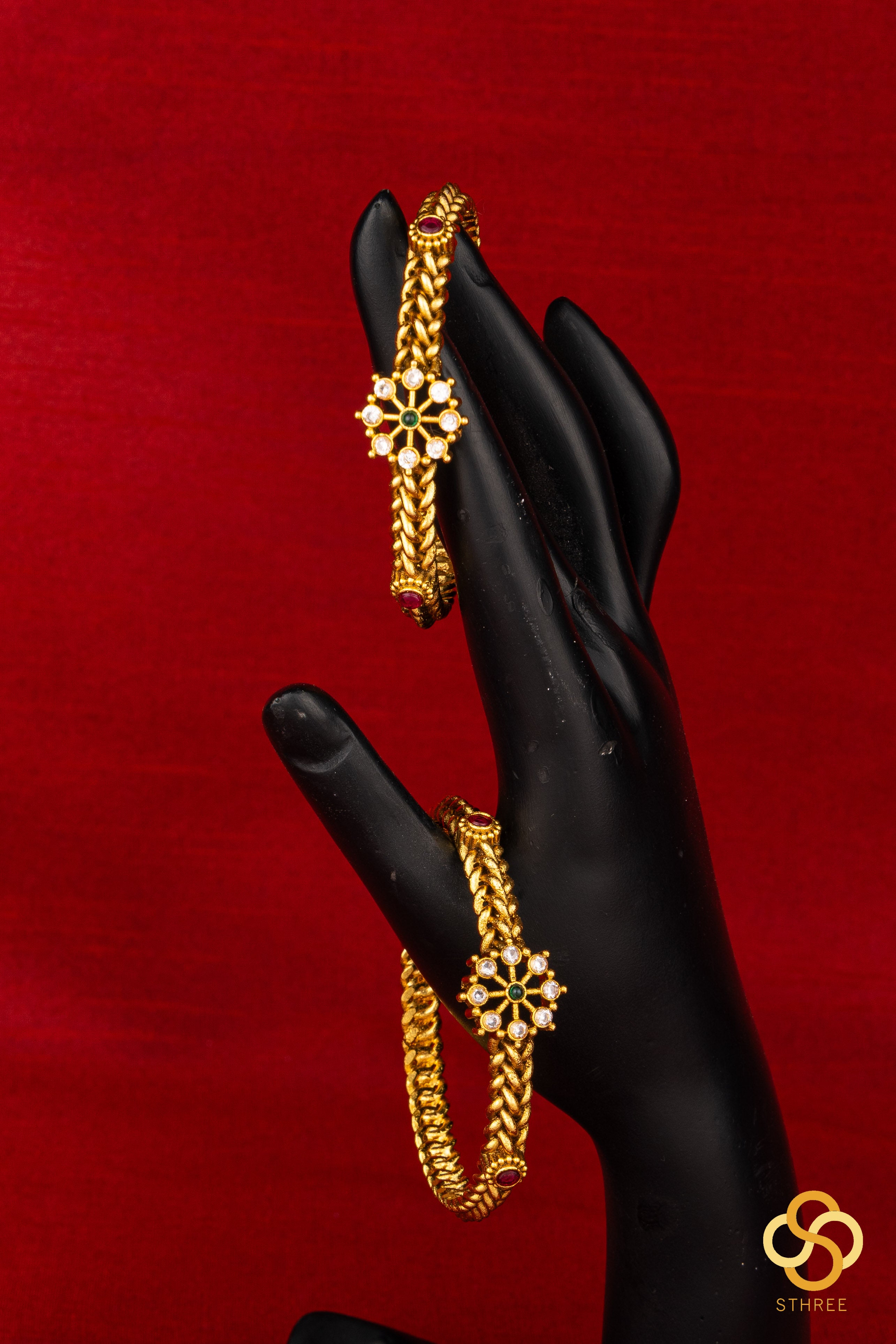 Kambi bangles with Ruby- Set of 2
