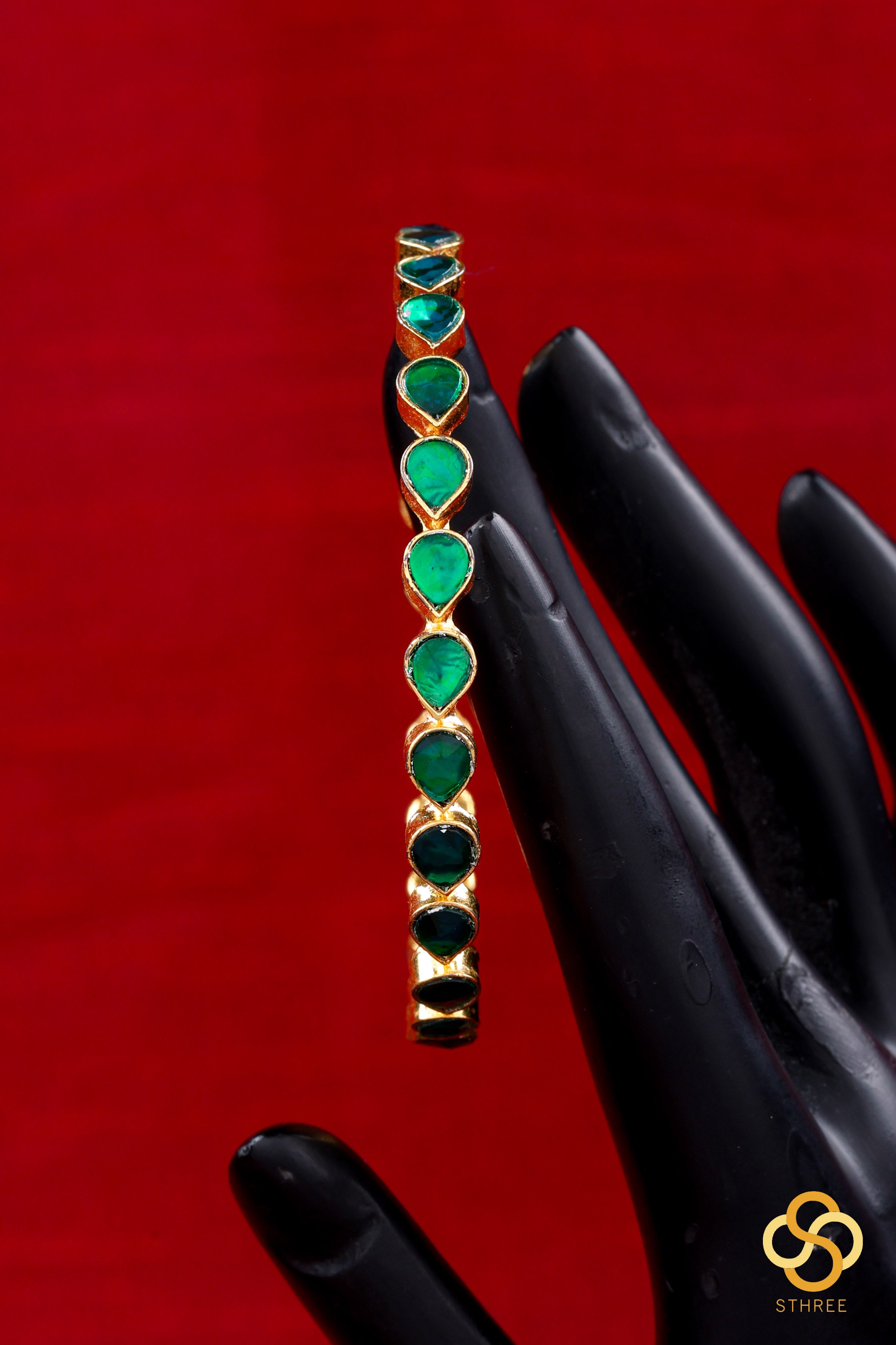 Thilagam pattern - Emerald green