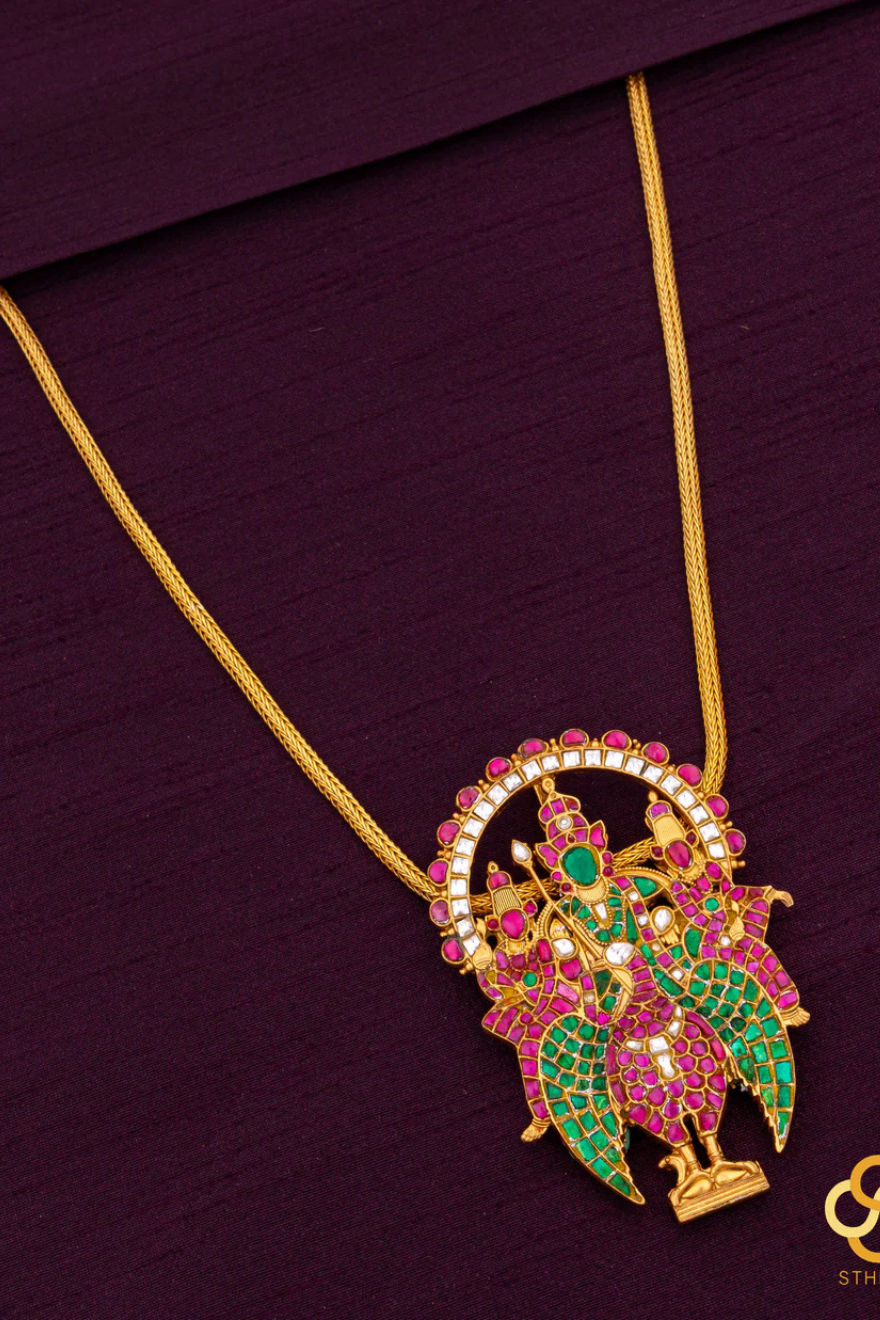 925 Silver - Murugan Pendant with Silver Chain