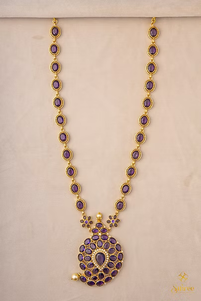 Amethyst colour Mango Neckpiece