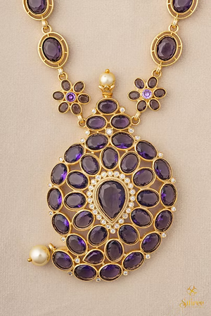 Amethyst colour Mango Neckpiece