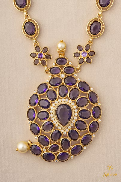 Amethyst colour Mango Neckpiece