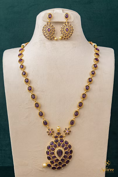Amethyst colour Mango Neckpiece