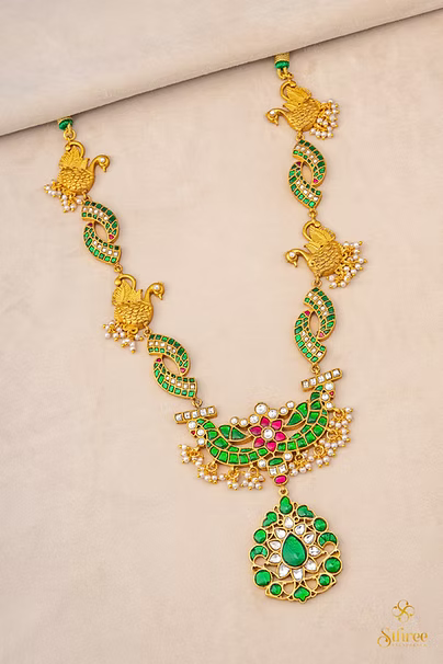 Annapakshi Haram - Emerald green
