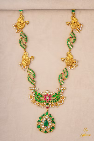 Annapakshi Haram - Emerald green