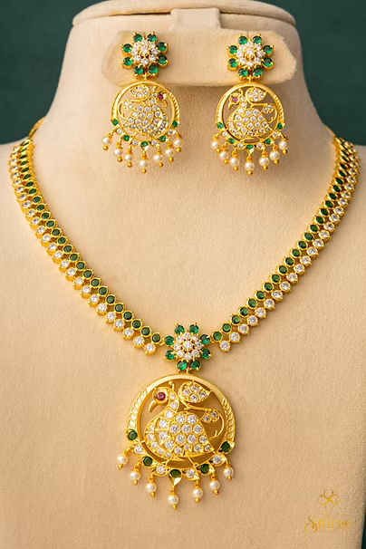 Annapakshi Necklace - Green