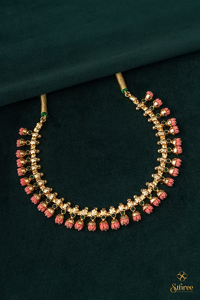 Carved Coral Necklace Set