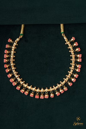Carved Coral Necklace Set