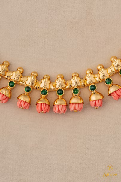 Carved Coral Necklace Set