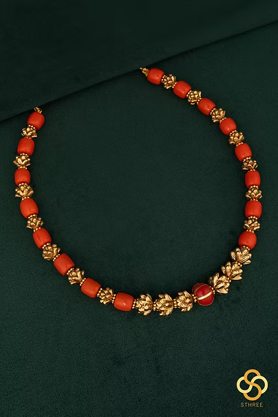 Coral and Gold Ball Set
