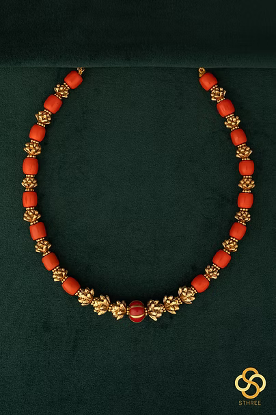 Coral and Gold Ball Set