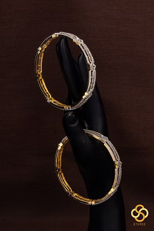 Diamond pattern with Zircons - Set of 2