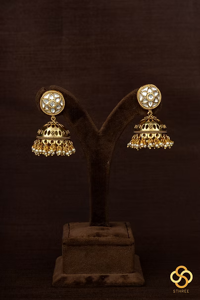 Double Fish Jadau Kundan Pendant with Pearls