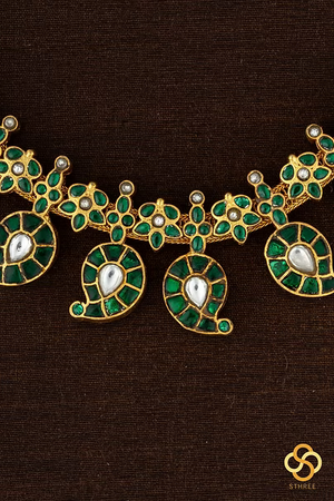 Double side Manga Malai - Emerald green and Sapphire blue