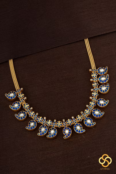 Double side Manga Malai - Emerald green and Sapphire blue