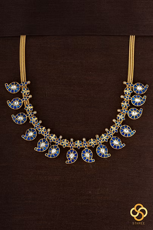 Double side Manga Malai - Emerald green and Sapphire blue