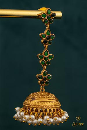 Emerald Green Jhumkas