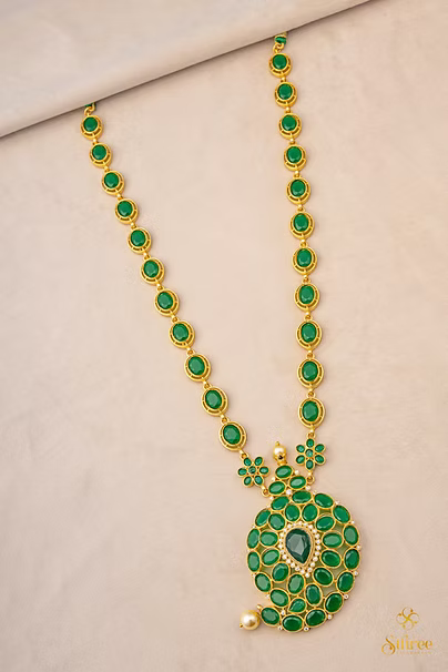 Emerald green Mango Neckpiece