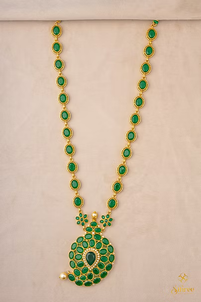 Emerald green Mango Neckpiece
