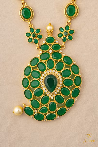 Emerald green Mango Neckpiece