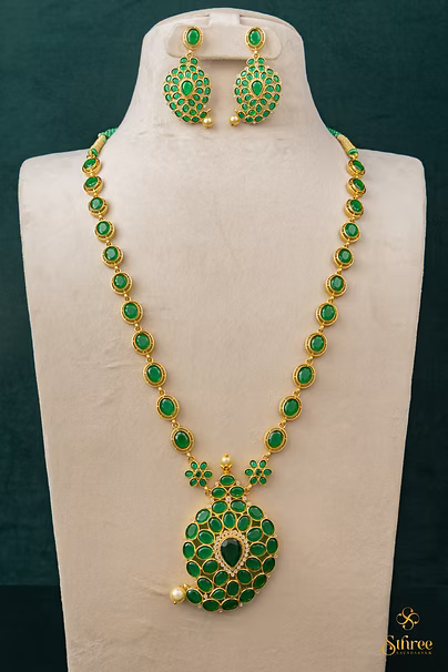 Emerald green Mango Neckpiece