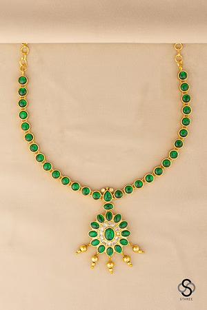 Emerald green Necklace set