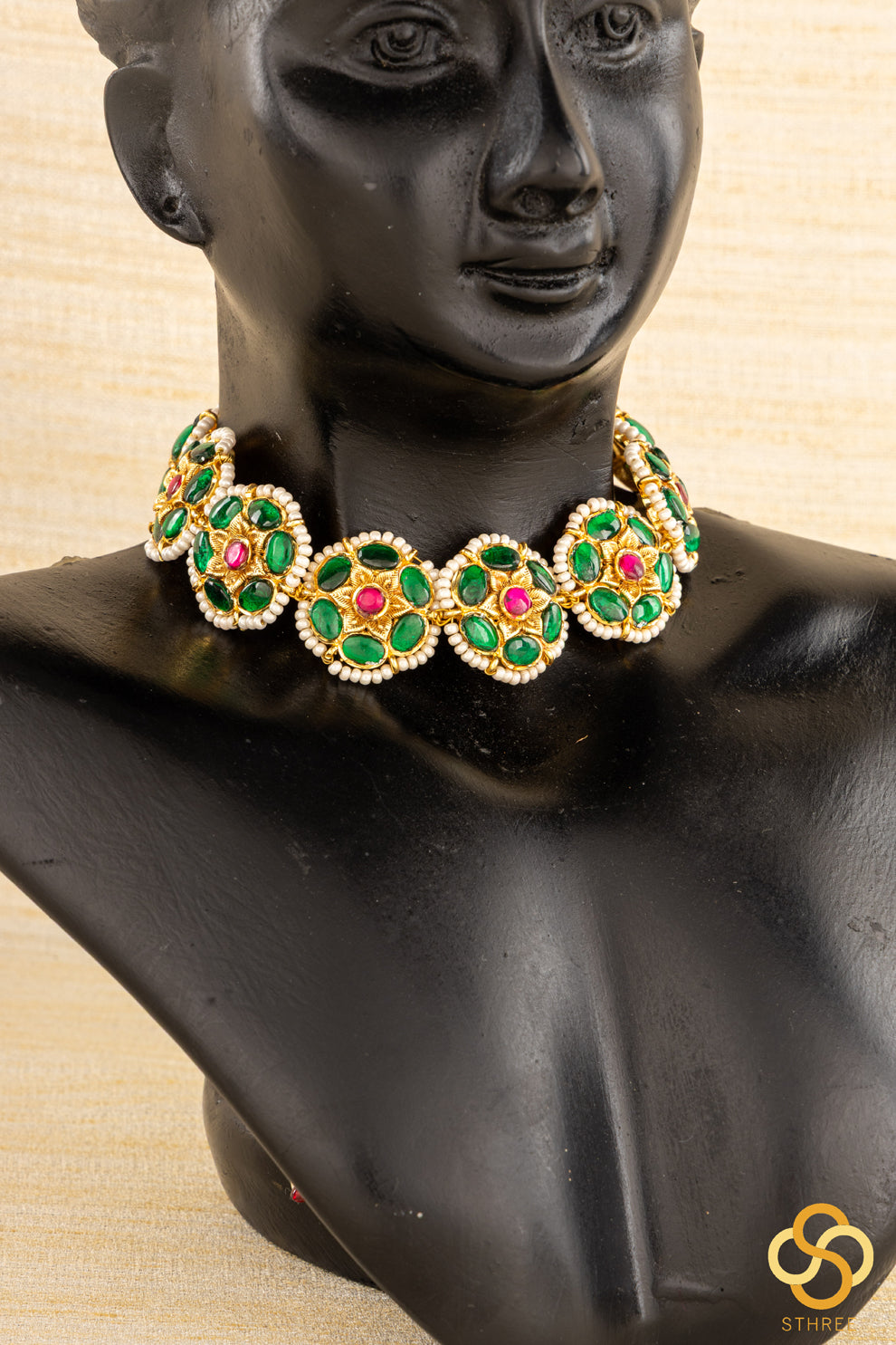 Jadau Kundan Choker - Multi Colour