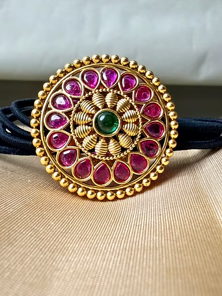 Jadau Kundan Hairband - Kemp - Set of 2