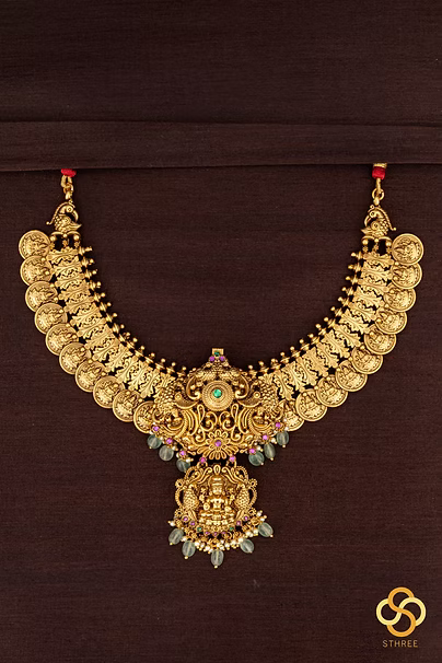 Kasumalai necklace - Lakshmi pendant