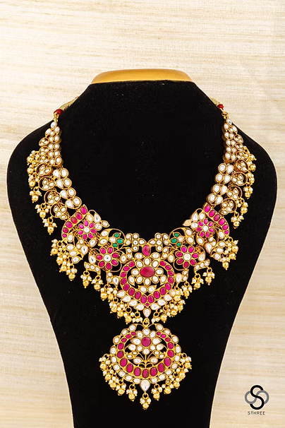 Kemp Haram with Pearls and Gold balls hanging