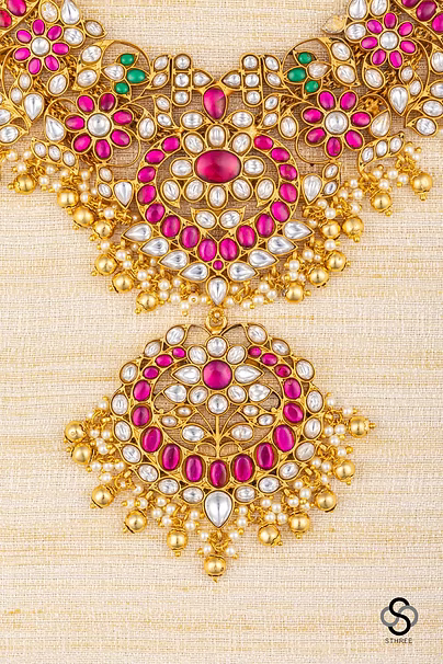 Kemp Haram with Pearls and Gold balls hanging