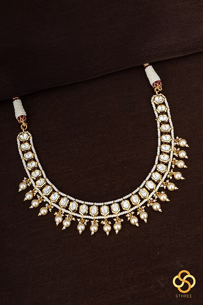 Kundan Stone Choker with Pearls