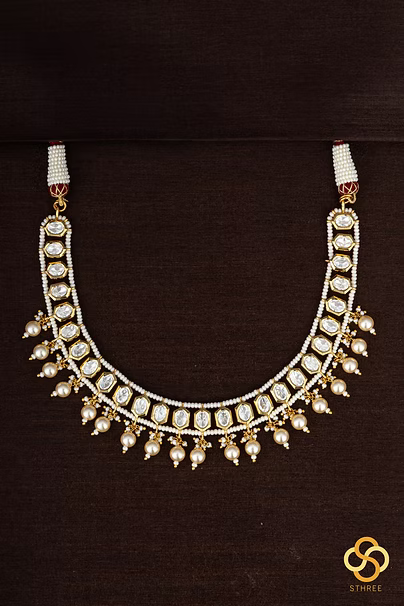 Kundan Stone Choker with Pearls