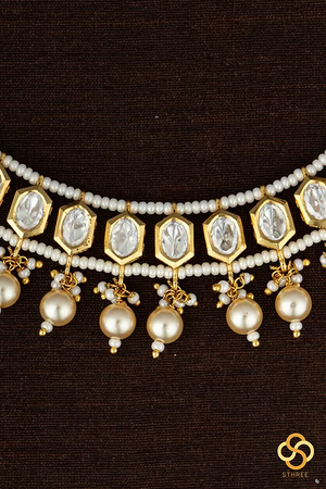 Kundan Stone Choker with Pearls