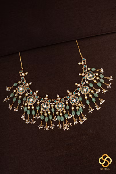 Kundan Stone Choker with Pearls set