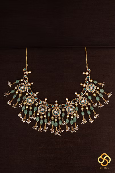 Kundan Stone Choker with Pearls set