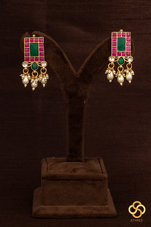 Kundan choker set - Pearls hangings