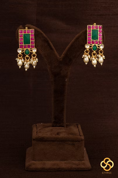 Kundan choker set - Pearls hangings