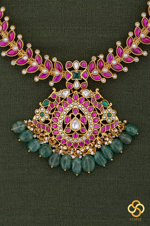 Long Kemp Haram with Green beads