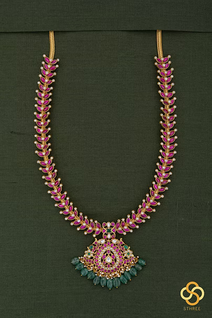 Long Kemp Haram with Green beads