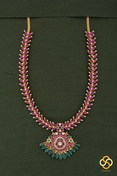 Long Kemp Haram with Green beads