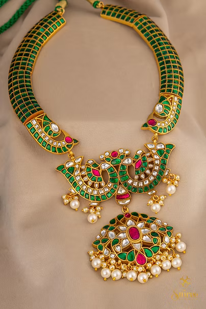 Mayura Kanthi Haram - Emerald Green
