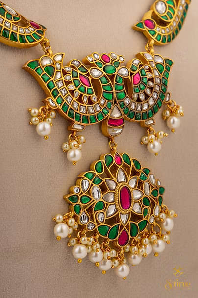 Mayura Kanthi Haram - Emerald Green