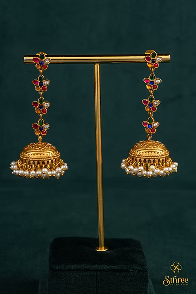 Navarathna Jhumkas