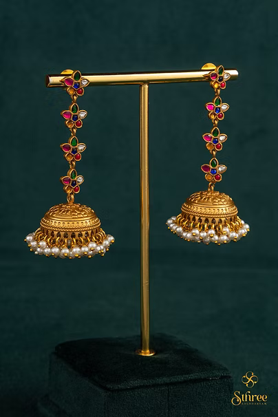Navarathna Jhumkas