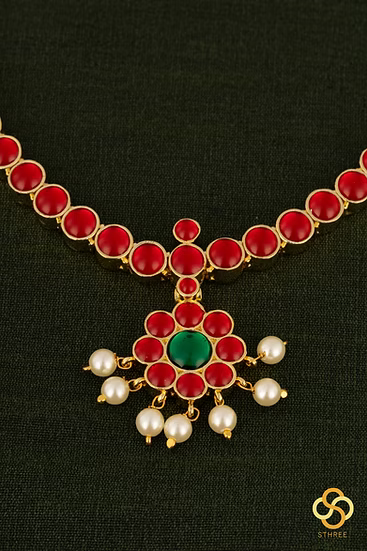 Ruby Red Kemp Addigai Set, Aympon