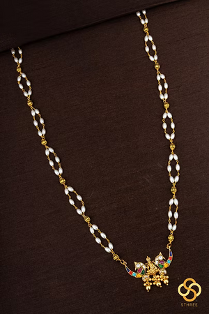 Pearls with Double kili pendant - Navarathna